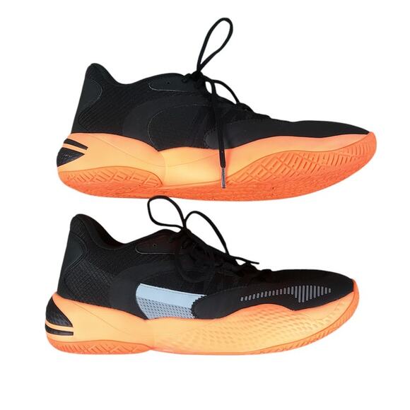 PUMA Men's Court Rider 2.0 Basketball Shoes Sz 13 Black/Orange Athletic Comfort - Picture 6 of 10